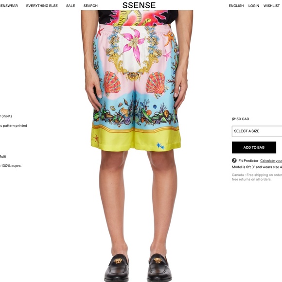 AUTHENTIC VERSACE Men's Tresor De La Mer Silk Shorts Runway - Picture 9 of 12